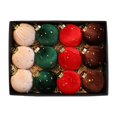 thumbnail image 1 of Adornos navideños de bolas nevadas, colgantes ligeros de 8 cm (3,15 pulgadas). 12 unidades 4 colores, 1 of 9