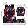 thumbnail image 2 of 3Pcs Spider Vibrant Printed Backpack Set with Lunch Organizer and Pencil Storage Case for School Travel Daily Use Superhero Hero Web Pattern Print #13, 2 of 5