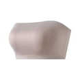thumbnail image 2 of Womens Strapless Bras, Full Coverage Push-Up No Underwire Underwear, Anti Slip Bandeau Bra, Comfort for Daily Wear | VerBelle,Pink XL, 2 of 5