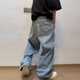 thumbnail image 5 of Mrmall Mens Baggy Jeans Casual Loose Fit Wide Leg Vintage Hip Hop Relaxed Fit Denim Jeans Streetwear, 5 of 6
