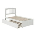 thumbnail image 6 of Mission Twin Extra Long Bed with Footboard and Twin Extra Long Trundle in White, 6 of 7