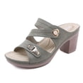 thumbnail image 2 of Women's Sandals Leather Platform Sandal Summer Thick Sole High Heels Ladies Sandal Summer Shoes for Women, 2 of 7