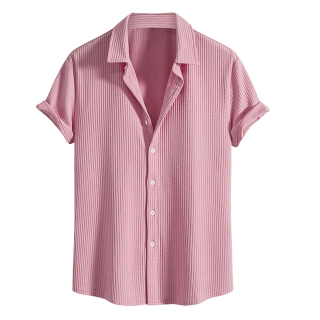pstuiky camisetas de hombre, Camisa informal de manga corta con solapa de color liso para hombre ropa de hombre l