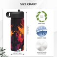 thumbnail image 4 of Sikiie Rock Skull Singer Print 18OZ Insulated Straw Cup, Portable Leak-proof Sports Water Bottle, Stainless Steel Water Cup Suitable for Home and Outdoor, 4 of 8