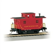 Bachmann 18445 HO Scale Wood 4-Wheel Bobber Caboose - Ready to Run - Silver Series(R) -- Cass Scenic Railroad