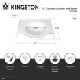 thumbnail image 6 of Kingston Brass VPB1318B Templeton 31-Inch Ceramic Console Sink (8-Inch, 3-Hole) in White, 6 of 10
