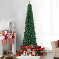 thumbnail image 6 of Costway 7Ft PVC Artificial Pencil Christmas Tree Slim Stand Green, 6 of 11