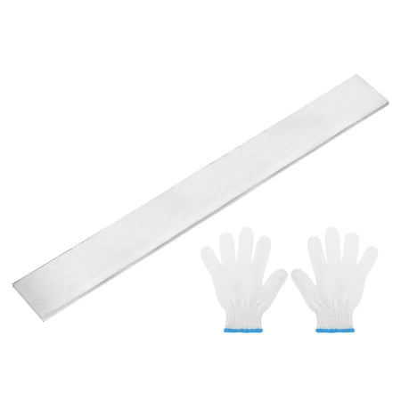 304 Stainless Steel Flat Bar 5/32" Thickness, 1-9/16" Width, 12" Length, Brushed Finish Trim Strips Sheet