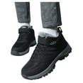 thumbnail image 4 of Akiihool Men's Snow Boots Wide Mens Lightweight Hiking Boots Mid Ankle Anti-slip Cold Weather Shoes (Black,11.5), 4 of 5