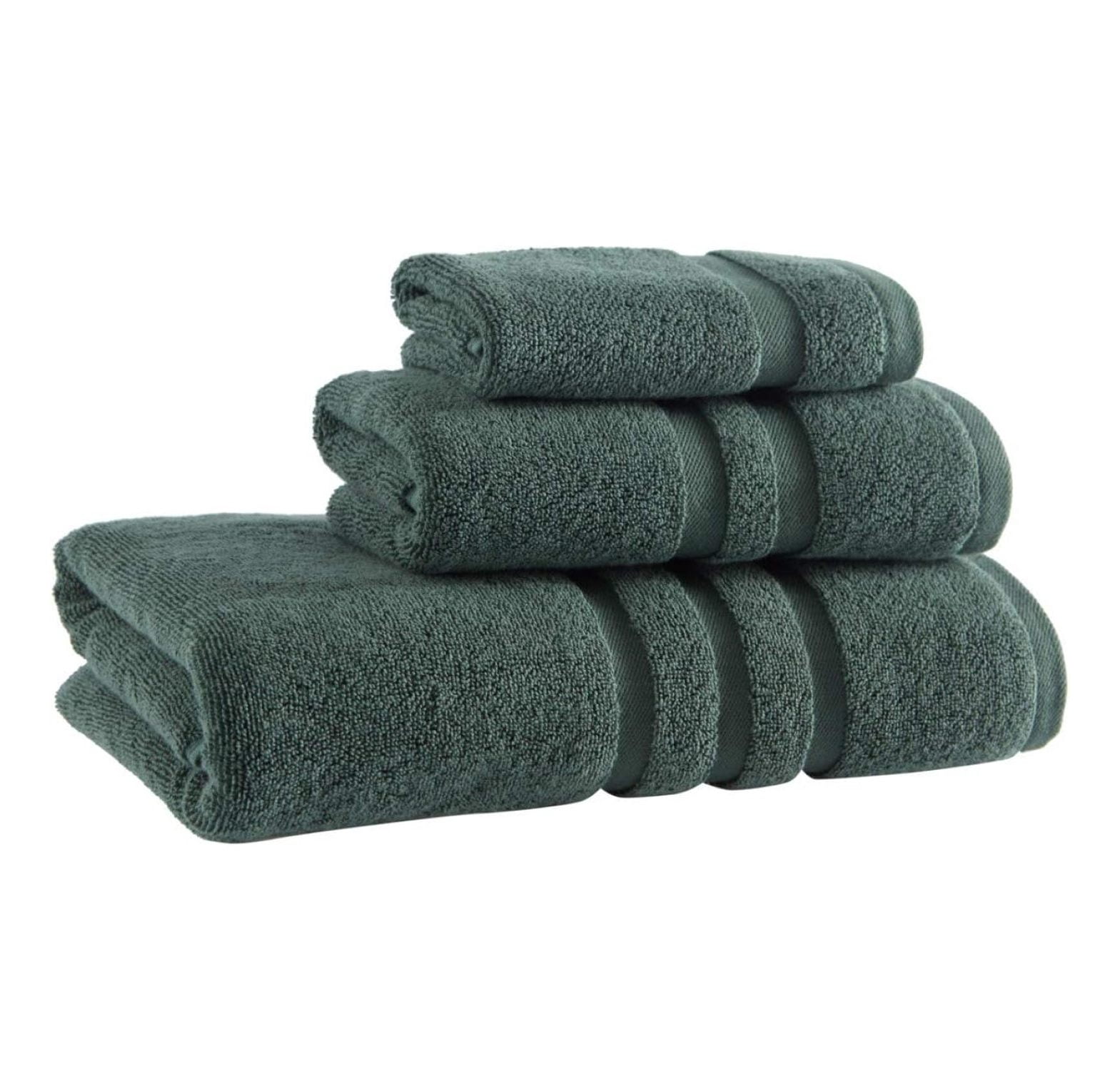 Luxury Hotel & Spa, Turkish Cotton Dark Green Towels Bathroom Sets | 6 Pieces Dark Green Bath Towels Soft and Absorbent Green Towel Set for Your Bathroom