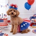 thumbnail image 2 of Independence Day Pet Hat And Skirt Set, Red White Blue Outfit For Cats Dogs Holiday Party Gathering, Adjustable Breathable 2 Piece Pet Apparel For Patriotic Celebration Photo Shoot, 2 of 6