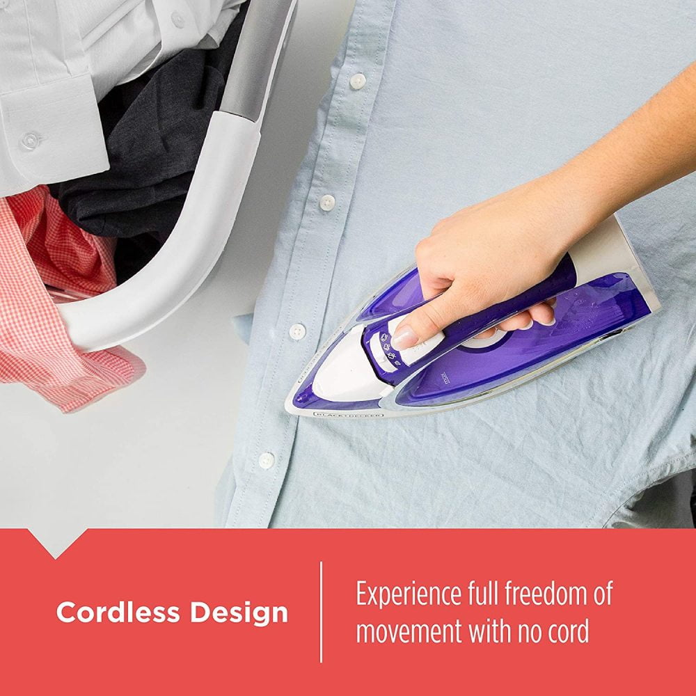Black+Decker ICL500 Light ��N Go Cordless Iron, Purple, Large Water Tank