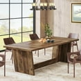thumbnail image 5 of Tribesigns 70.87-Inch Rectangular Dining Table in Farmhouse Style, Solid Wood, Seats 6-8, Brown, 5 of 7