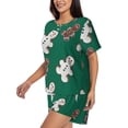 thumbnail image 2 of Naloa Gingerbread Snowman Cookies Women's Short-Sleeved Pajama Set, Loungewear, Summer pajamas, Breathable Cozy - 3X-Large, 2 of 9