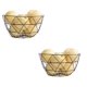 thumbnail image 3 of Frutero de metal Cesta de frutas de hierro multifuncional Cesta decorativa Almacenamiento para verduras Cesta de almacenamiento de frutas y verduras Cesta de frutas de alambre de hierro Para, 3 of 8