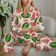 thumbnail image 6 of Uemuo Watermelon Pattern Womens Pajama Sets,PJ Set for Women,Pajamas for Women Logo,Long Sleeve Pajama Set for Women,Soft Long Sleeve Top With Pants-Medium, 6 of 9
