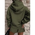 thumbnail image 3 of QWZNDZGR Women 2 Piece Outfits Sweatsuit Lounge Sets Oversized Hoodie Sweatshirt Shorts Tracksuit Set, 3 of 4