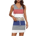 thumbnail image 2 of YHAJDS Camis Sleeveless Dress for Women V Neck Print Pocket Side Tank Summer Dress, 2 of 5