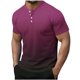 thumbnail image 1 of Top de Color Sólido Casual de los Hombres, Camiseta de Cuello Redondo Botón de Manga Corta de Moda para Uso Al Aire Libre Y Diario, Camiseta de Invierno Cómoda, 1 of 9