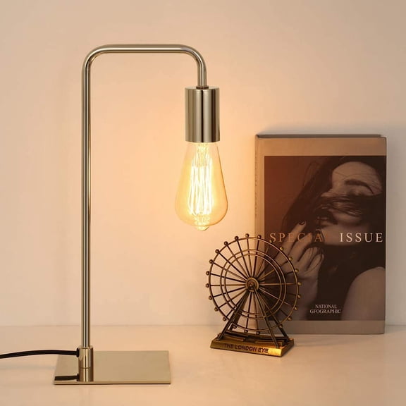 Industrial Bedside Nightstand Lamp Rose Gold