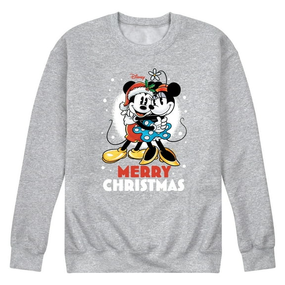 Disney - Merry Christmas Mickey And Minnie - Men's Crew Fleece Sweatshirt Sweatshirt