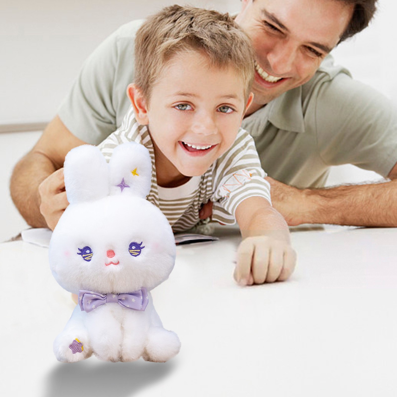 Momihoom White Cute Rabbit Plush Toy Doll Cute Little White Rabbit Doll Children'S Birthday Gift
