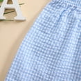 thumbnail image 6 of UAYOTSE Toddler Boy Girl Plaid Shorts Casual Summer Gingham Shorts Elastic Waist Beach Shorts Bottoms Boxers Streetwear(2-3 Years,Sky Blue), 6 of 9