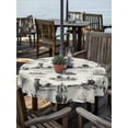 thumbnail image 2 of Outdoor Tablecloth with Umbrella Hole for Patio/Picnic/Party/Camping, Nautical Lighthouse Waterproof Table Cloth Round Cover Washable, Farmhouse Retro Ocean Ship Map (Dia 54"), 2 of 8