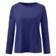 thumbnail image 4 of ICHUANYI Liquidación Mujeres Casual Cuello Redondo Encaje Ahueca Hacia Fuera Jersey De Manga Larga Blusa Adelgazante Camiseta Tops ICHUANYI WER2023082204071, 4 of 5