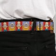 thumbnail image 4 of SpongeBob SquarePants Belt, Seatbelt Buckle Belt, Barnacle Boy and Mermaid Man Pose Blocks Red Blue, Youth 22 to 32 Inches, 4 of 9