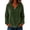 Army Green Pullover for Women #2, variant on Women Velvet Velour V‑Notch Hooded Pullover Sweatshirt, Vintage Loose Relaxed Solid Plain Fall Top with Drawstring Hood & Kangaroo Pocket Army Green,L