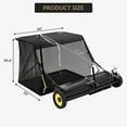 thumbnail image 3 of QinaQin 42/44-Inch Trailer Lawn Sweeper with Adjustable Brush Height, Easy-Dumping Hopper, and Heavy-Duty Grass Clipping and Leaf Collector, 3 of 8