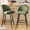 Green, variant on CDCASA Counter Height Bar Stools with Back Sets of 2, 360°Swivel Upholstered Barstools with Metal Legs, 27" Seat Height Bar Stool for Kitchen Island, Light Flax