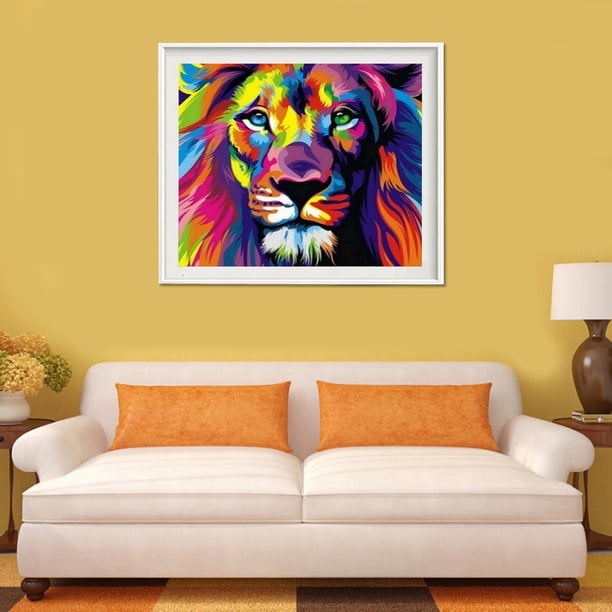 Cuadros Decorativos Taladro completo León Animal 5D diamante DIY pintura Craft Kit decoración del hogar Sywqhk Nuevos Originales