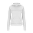 thumbnail image 7 of Ltctricy Women's Maternity Sweatshirts Long Sleeve Turtleneck Side Zip Pullover Hoodies Fall Winter Pregnancy Clothes with Pockets(Gray,X-Large), 7 of 7