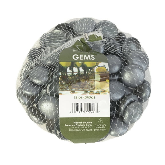 Gunmetal Matte Metal Glass Gems 12 oz