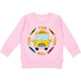 thumbnail image 2 of Inktastic School Bus with Pencils and Crayons Toddler Sweatshirt, 2 of 4