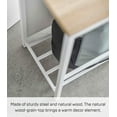 thumbnail image 6 of Yamazaki Home Entryway Storage Organizer and Bench, White, Steel + Wood, 6 of 7