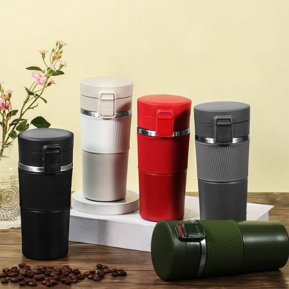 Red Coffee Thermos, Stainless Steel Insulated Mug for Professional Office Use and Travel, Durable Heat Preservation Bottle for Personal Maintenance Management, Single Piece