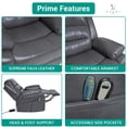 thumbnail image 6 of Whitney Recliner Chair with Massage and Heating by Naomi Home-Color:Gray,Material:Air Leather, 6 of 13