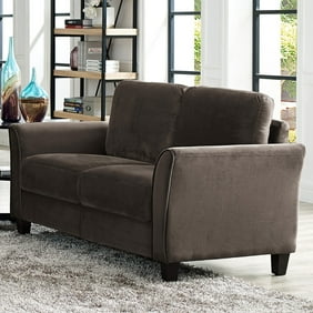 Mainstays 54 Faux Leather Loveseat Sleeper Brown Mainstays 54 Faux Leather Loveseat Sleeper Brown