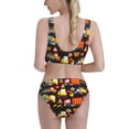 thumbnail image 3 of Daiia Construction Truck printed 2 piece Swimsuit Bikinis for Women High Waisted Racerback Bathing Suits Summer Tummy Control Scoop Neck Swimwear-X-Large, 3 of 8