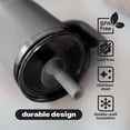 thumbnail image 5 of YAYA My First Travel Tumbler for Preschool & Kids 3+, Insulated Stainless Steel Tumbler with Reusable Silicone Straw & Spill-Proof Lid, Cup Holder Compatible, BPA-Free, 12oz, Black, 5 of 8