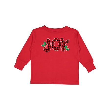 

Inktastic Plaid Holly Joy Gift Toddler Boy or Toddler Girl Long Sleeve T-Shirt
