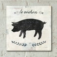thumbnail image 4 of Epic Art 'Le Cochon Silhouette Sq Words by Courtney Prahl, Acrylic Glass Wall Art, 12"x12", 4 of 8