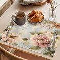 thumbnail image 4 of Farmhouse Pink Floral Placemats Set of 6, Spring Vintage Botanical Flowers Washable Wipeable Table Mats for Dining Tables, Indoor Outdoor Kitchen Place Mats for Holiday Party Table Decor, 4 of 9