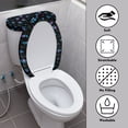 thumbnail image 4 of HELLHERO Stretch Toilet Cover Adjustable Elastic Edge Easy to Install Toilet Top Cover Set Universal Bathroom Home Comfort Stretchy Fabric U-Shaped, 4 of 8