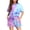 Blue&purple, variant on Arshiner Girls Summer Outfits 2 Piece Set Drop Shoulder Hooded Top and Elastic Waist Shorts Loose Fit