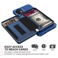 thumbnail image 3 of iPhone 12 mini Wallet Case, Dteck Leather Wallet Case with Credit Card Holder Slot Wallet Zipper Wallet Pocket Purse for Apple iPhone 12 mini 5.4-inch 2020, Blue, 3 of 8