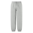thumbnail image 4 of JAJAHO Girls Jogger Pants Breathable Linen Casual Drawstring Loose Fit Ankle-Tied Pants Summer Beach Vacation Clothes 7-16Y Trendy Trousers, 4 of 7